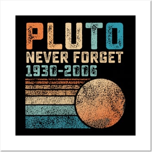 Pluto Never Forget Funny Astronomy Space Science Nerd Posters and Art